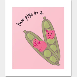 cute  pigs Posters and Art